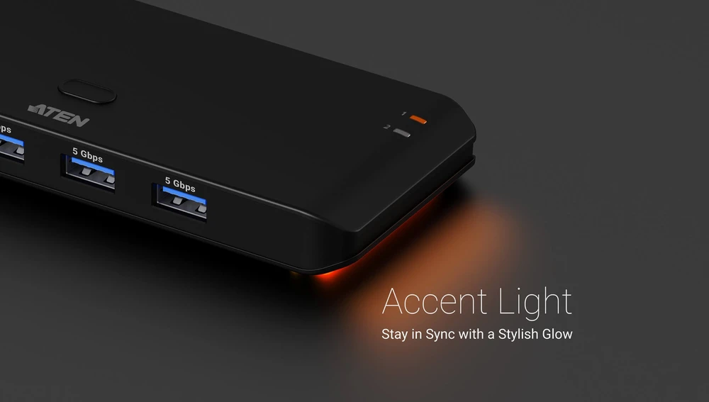 Šakotuvas HUB USB Aten 2 x 4-Port USB 3.2 Gen 1