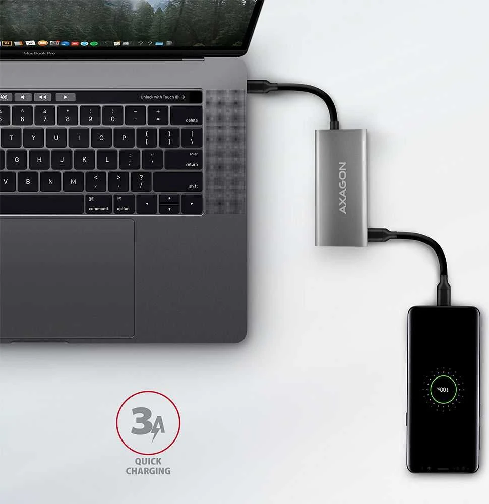AXAGON SuperSpeed USB-C 10 Gbps SPEEDSTER 4 Hub | HMC-4G2