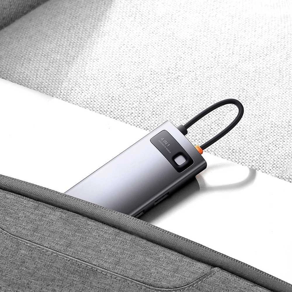 Baseus Metal Gleam Series Hub adapteris 4in1 USB-C iki 4x USB 3.0