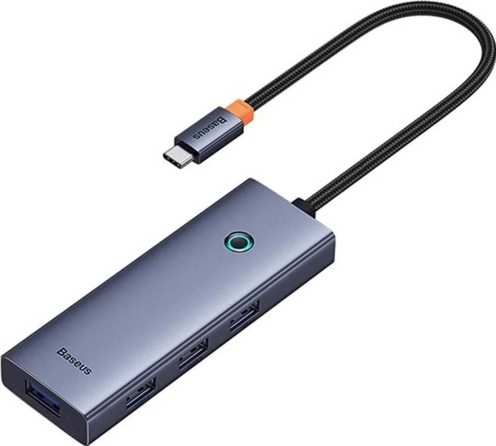 Baseus Hub 5in1 UltraJoy 5-Port 1xHDMI4K@30Hz + 4xUSB 3.0 - pilkas