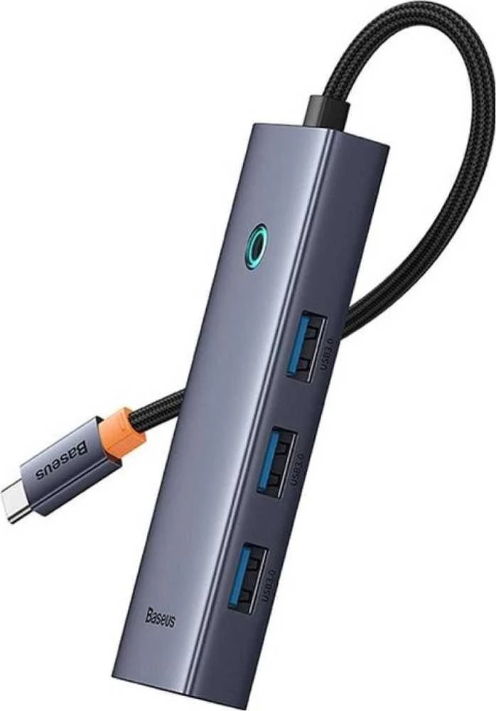 Baseus Hub 5in1 UltraJoy 5-Port 1xHDMI4K@30Hz + 4xUSB 3.0 - pilkas