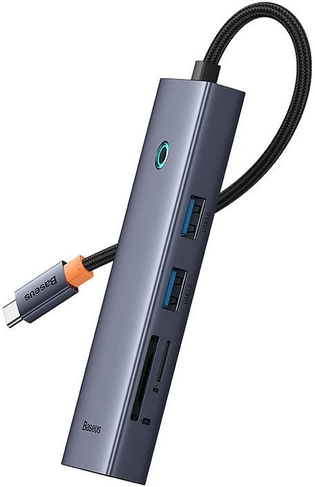 „Baseus UltraJoy“ 7 prievadų šakotuvas 7w1 (USB-C į 1xHDMI4K@30Hz + 2xUSB 3.0 + 1xPD +RJ45 + SD/TF3.0)
