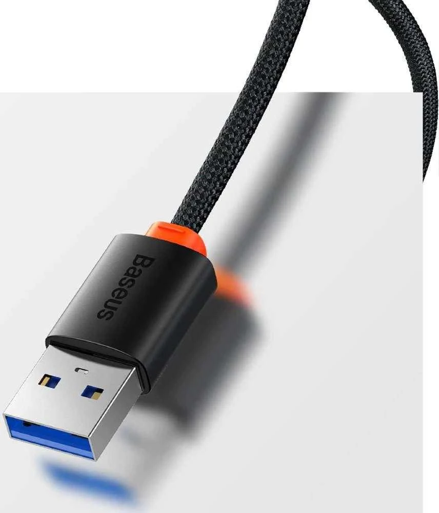 Baseus Šakotuvas USB-A 4 prievadų (USB 3.0) 25cm, juodas