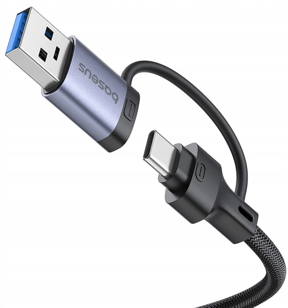 „Baseus UltraJoy“ 4in1 šakotuvas USB-A ir USB-C į 4xUSB3.0 + USB-C (pilka)