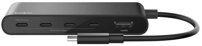 Belkin Components „Belkin AVC021HQBK“, USB C tipo, HDMI, USB C tipo, USB 3.2 Gen 2 (3.1 Gen 2) Type-C, 10000 Mbit/s, Juoda, 100 W, Maitinimo tiekimas 3.0
