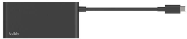 Belkin Components „Belkin AVC021HQBK“, USB C tipo, HDMI, USB C tipo, USB 3.2 Gen 2 (3.1 Gen 2) Type-C, 10000 Mbit/s, Juoda, 100 W, Maitinimo tiekimas 3.0