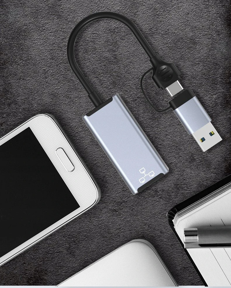 Adapteris Bounn USB-C ir USB-A su Ethernet jungtimi