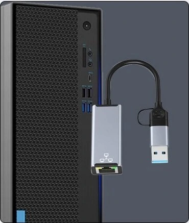HUB USB Bounn Adapteris USB / C TYPE Ethernet 1000Mbps