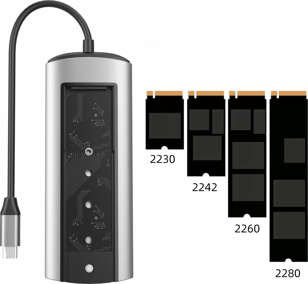 HUB USB Bounn Hub 6in1 sata disko vieta