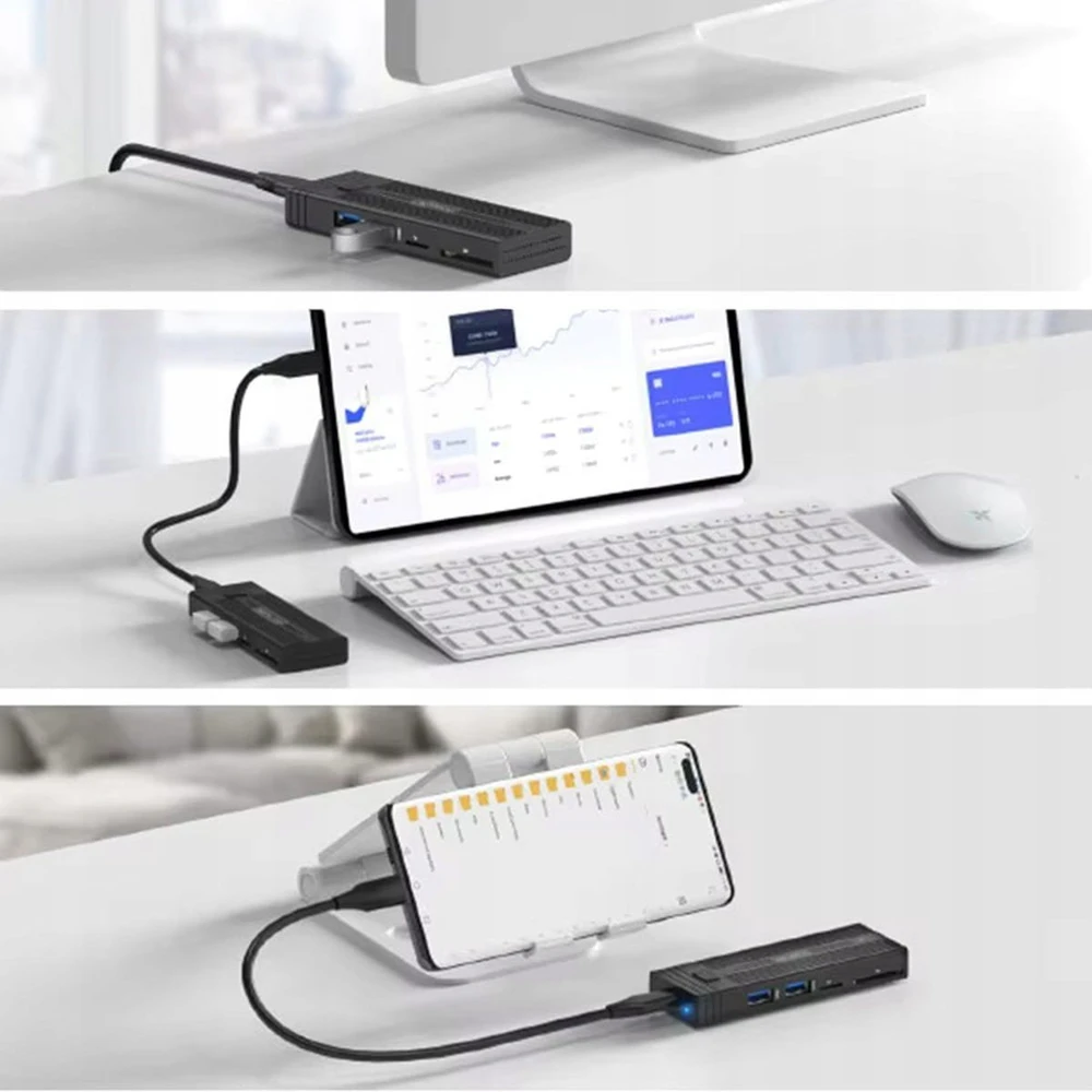 Usorteret Stacja/replikator Zenwire USB-C 7w1 (HUB63)