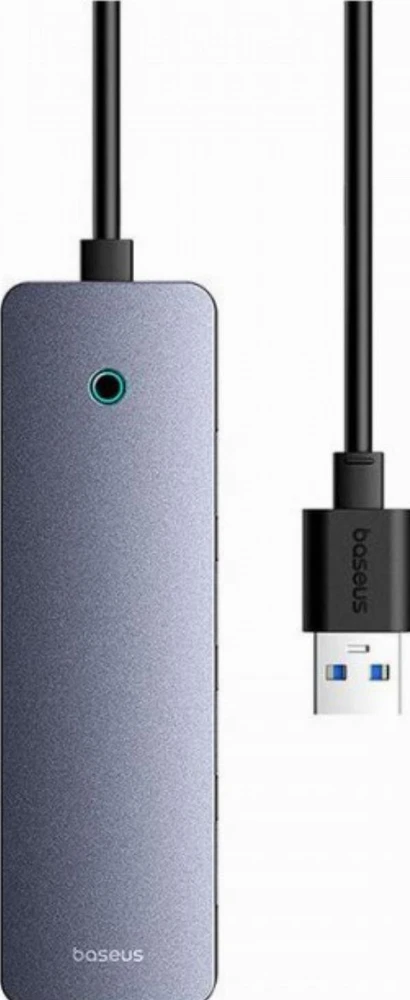 4in1 šakotuvas „Baseus UltraJoy Lite“, 15 cm, USB-A į 4x USB 3.0 + USB-C 5V (rutulinis)