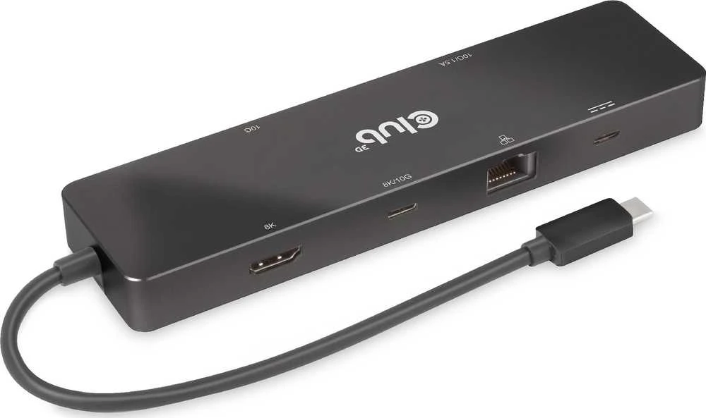 Club 3D USB-C daugiafunkcis adapteris su jungtimis