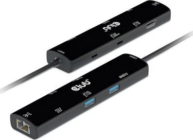 HUB USB Club 3D Club3D šakotuvas USB-C (USB4), 6 viename šakotuvas su HDMI 8K60Hz/4K120Hz, 2xUSB-A, RJ45 ir 2xUSB-C, 1xData, 1xPD - įkraunama 100W