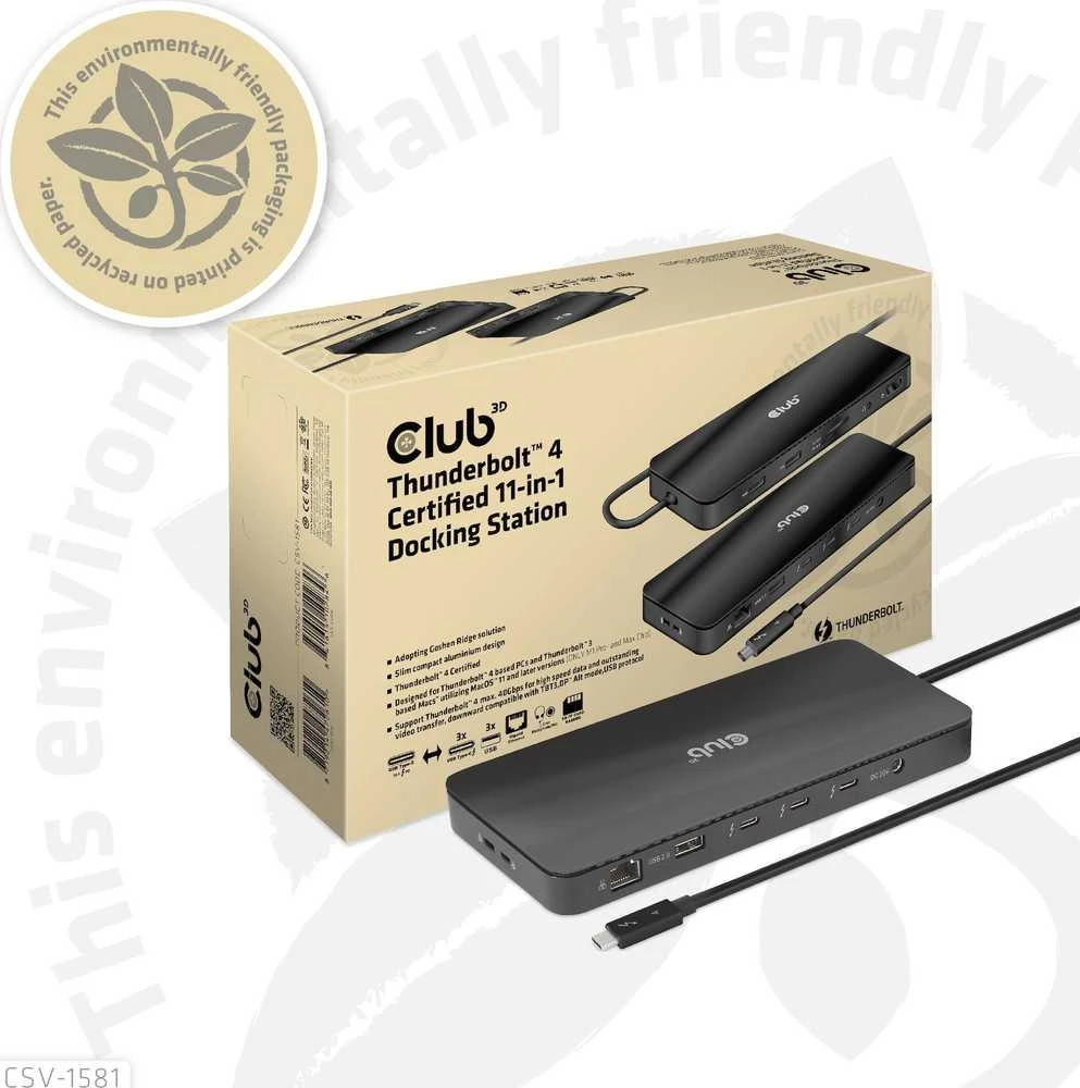 CLUB 3D Thunderbolt TM 4 sertifikuotas DS