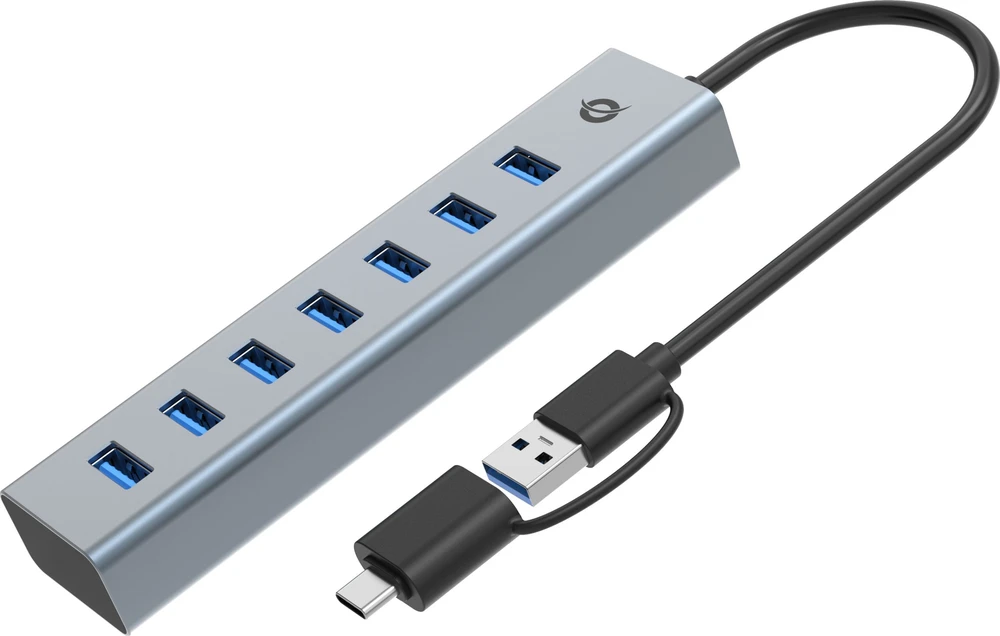 USB ŠAKOTUVAS „Conceptronic“ „Conceptronic HUBBIES21G“ koncentratorius USB 3.2 Gen 1 (3.1 Gen 1) A tipo 5000 Mbit/s Pilka