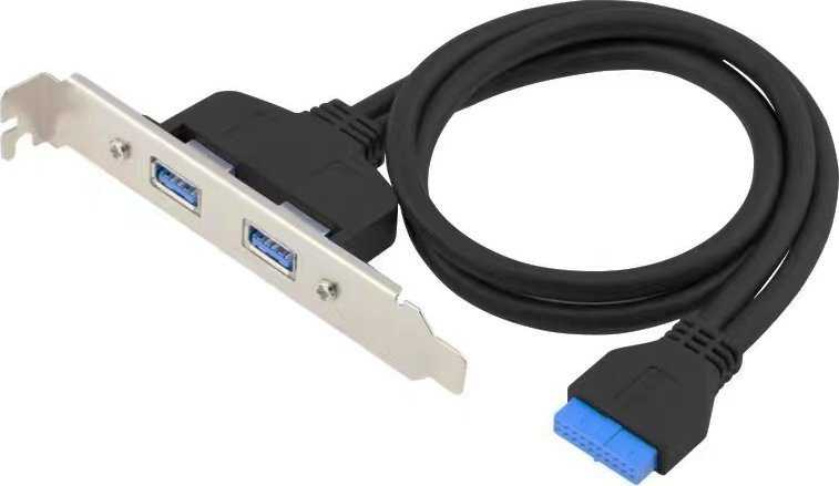 „Conceptronic“ USB šakotuvas, baltas, 19 kontaktų, dvigubas, 2x USB-A 3.0 prievadų, su sw