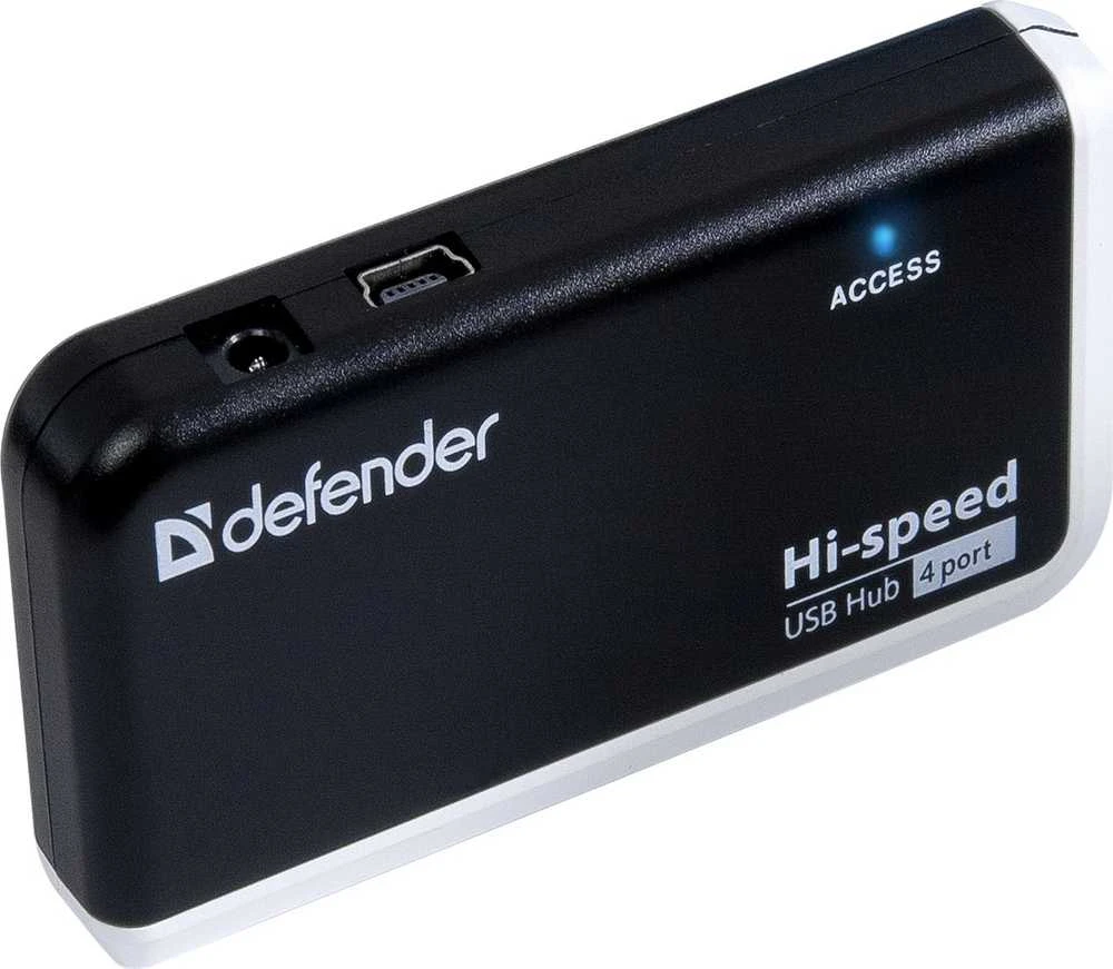 Šakotuvas DEFENDER USB HUB mini 4 jungtys, USB 2.0, QUADRO-INFIX
