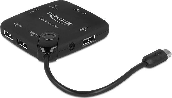 Delock OTG kortelių skaitytuvas su USB-C jungtimi