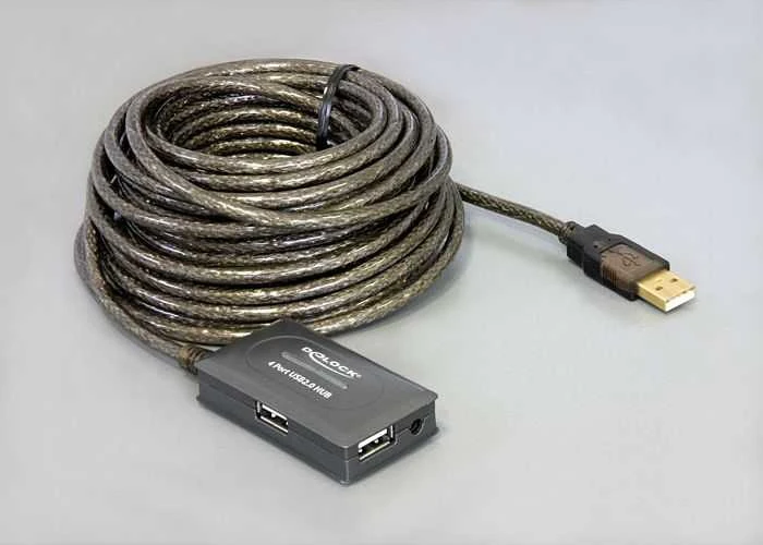 Sonstige Delock USB 2.0 ilgintuvas 10 m aktyvus su 4 prievadų šakotuvu