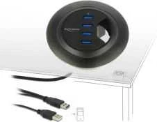 Delock HUB USB 3.0 stalo šakotuvas 60 mm 4 x USB 3.0 prievadai Delock