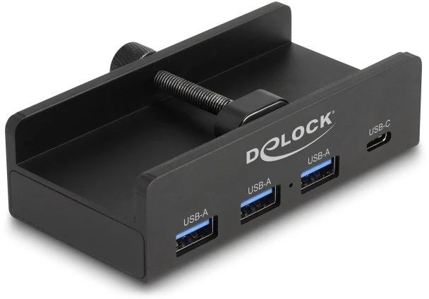 HUB USB Delock huby i koncentratory USB 2.0 Type-A 5000 Mbit/s Juodas