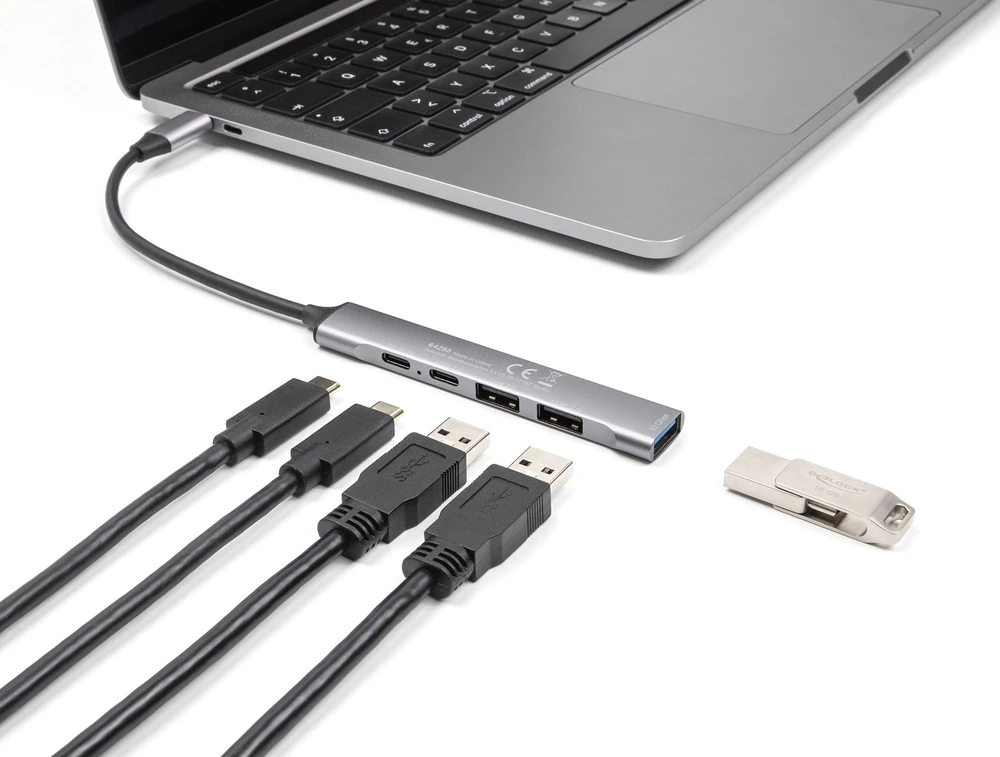 HUB USB Delock USB 80 Gbps Kabelis Wtyczka do PD 3.1 Type-C 16K 60 Hz 1 m Dane Smart-Home IoT