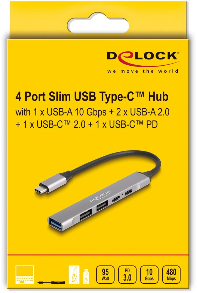 HUB USB Delock USB 80 Gbps kabelis, kištukas PD 3.1 Type-C 16K 60 Hz 1 m Duomenys Smart-Home IoT