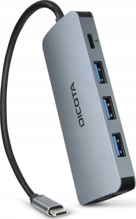 Dicota USB-C šakotuvas, 8 vnt., 1 daugiafunkcis šakotuvas, 4K PD, 100 W