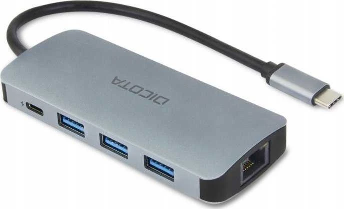 Dicota USB-C šakotuvas, 8 vnt., 1 daugiafunkcis šakotuvas, 4K PD, 100 W