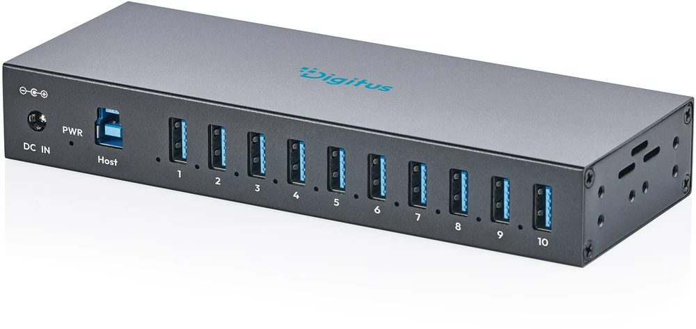 HUB USB Digitus DA-70262 10x USB-A 3.2 Gen1 (DA-70262)