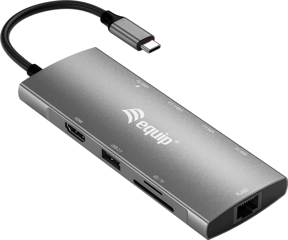 Equip USB-C daugiafunkcis adapteris su HDMI ir LAN jungtimis