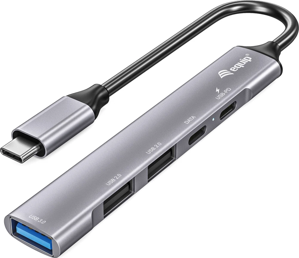 Equip HUB USB įranga Įranga Dock USB-C->1xUSB-C,1xUSB3.0,2xUSB2.0,100WPD 0.15m si