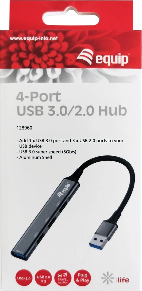 Equip USB šakotuvas pakuotėje