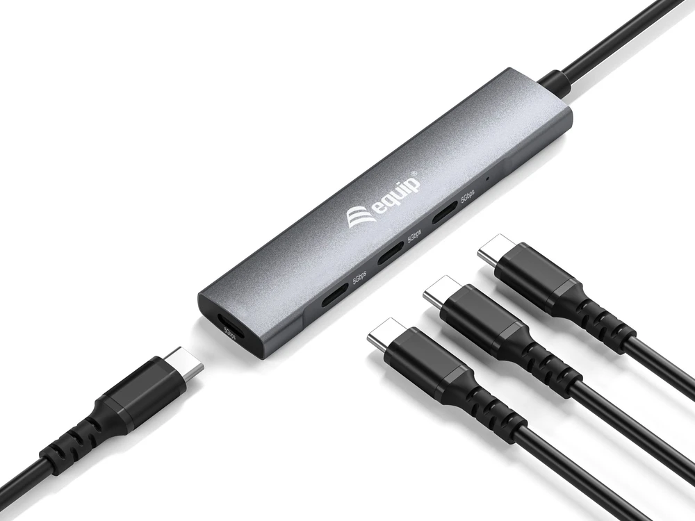 HUB USB Equip Equip USB-Hub 4-Port 3.2/C->4x3.0 5Gbps o.įkroviklis gr
