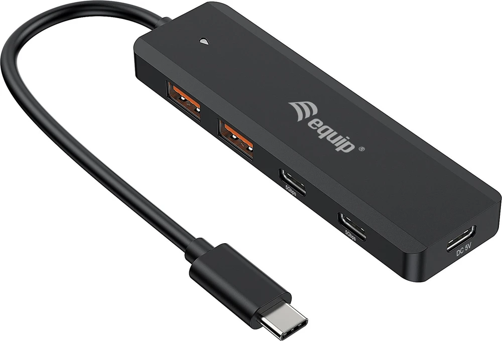 Equip USB šakotuvas USB šakotuvas 4 prievadų 3.2/C->2xUSB-C 2xUSB-A 10Gbps o.Netz.sw