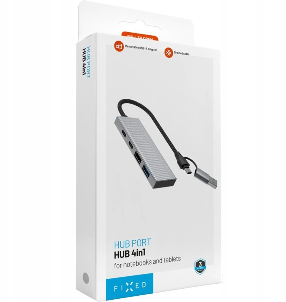 FIXED HUB Port, 4-in-1 for notebooks and tablets,