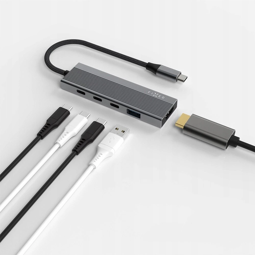 Šakotuvas FIXED HUB Core. 5-in-1 for notebooks and tablets,