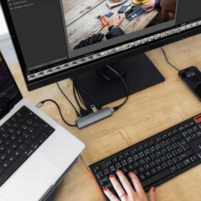 Fixed Fiksuotas | 6 prievadų USB-C HUB Pro nešiojamiesiems kompiuteriams ir planšetiniams kompiuteriams