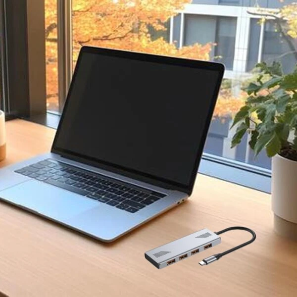 „Gembird UHB-CM-U310-A4-01“, 4 prievadų USB-A 3.2 (2 kartos) C tipo šakotuvas