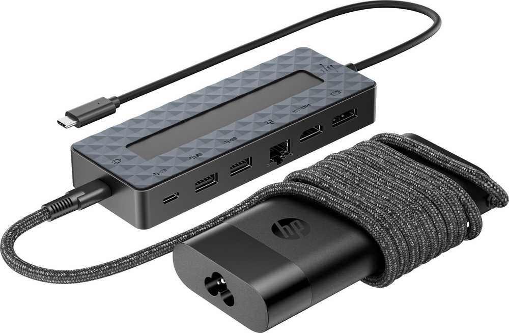 HUB USB HP Universal USB-C Hub and Nešiojamas kompiuteris Charger Combo