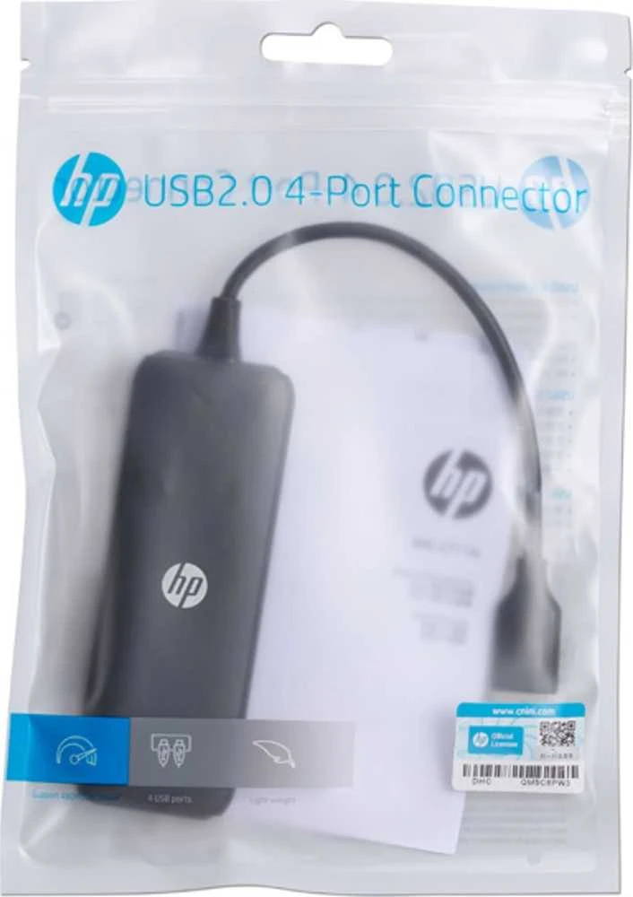 HP USB (2.0) hub 4-port, DHC-CT110C, juoda, Hewlett-Packard