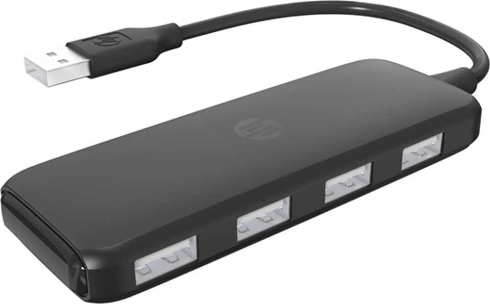 HP USB (2.0) hub 4-port, DHC-CT110C, juoda, Hewlett-Packard