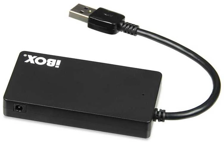 IBOX IUH3F56 HUB USB 3.0 Juodas 4-PORTS SLIM