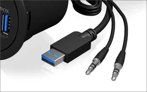 ICYBOX IB-HUB1404A Icy Box Desk Hub 2x USB 3.0, 1x USB 3.0 Type-C, garso įvestis / išvestis, SD skaitytuvas