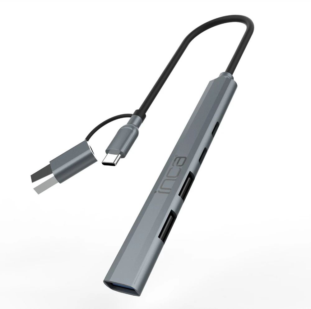 HUB USB Inca INCA Adapteris IUTP-06TX USB C/A USB 3.0/2.0 + Typ-C, 100W