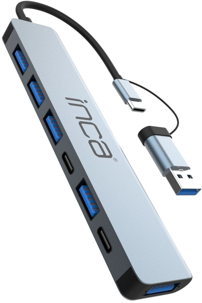 HUB USB Inca INCA Adapteris IUTP-7T USB C/A 5Gbit/s