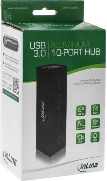 HUB USB InLine 10x USB-A 3.0 (35395C)