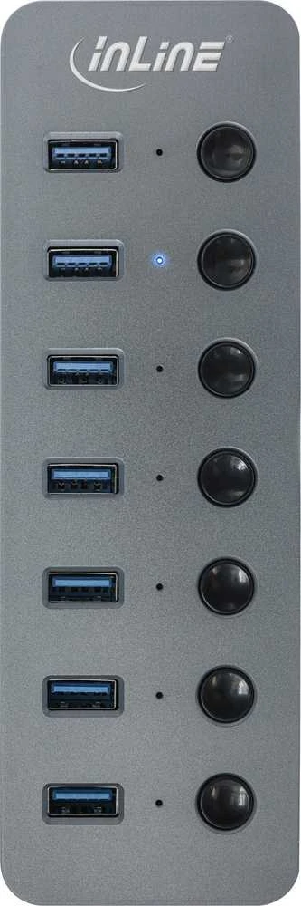 InLine 7 prievadų USB šakotuvas su individualiais jungikliais
