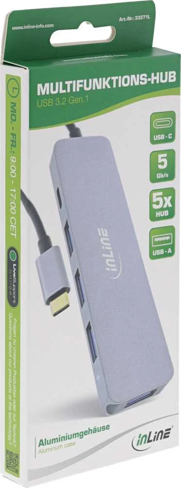 InLine USB-C daugiafunkcis šakotuvas pakuotėje