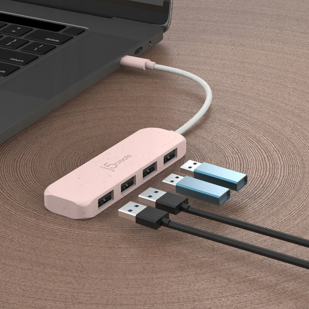 J5CREATE J5Sukurkite EKOLOGIŠKĄ USB-C PRIE 4 prievadų / A TIPO GEN 2 HUB